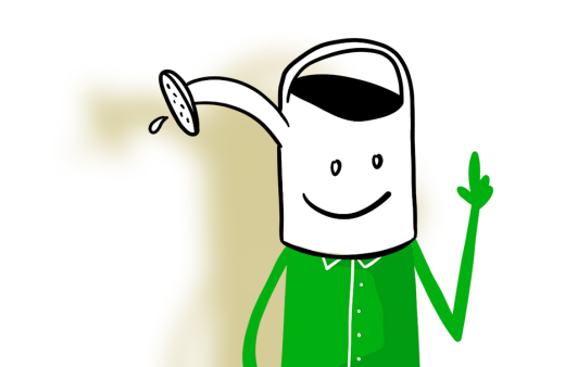 Illustration der Gießkanne. Das ist das Keyvisual der Canman. 